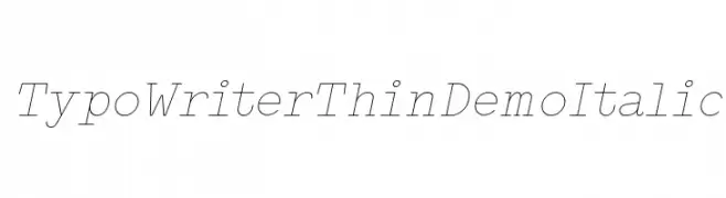 Typo Writer Thin Demo Italic  Fuentes Gratis Descargar