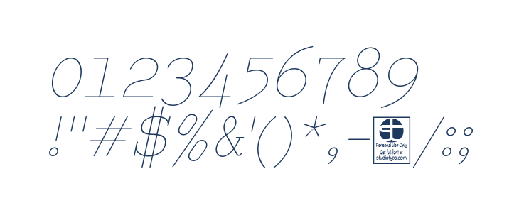 Typo Writer Thin Demo Italic Other Characters