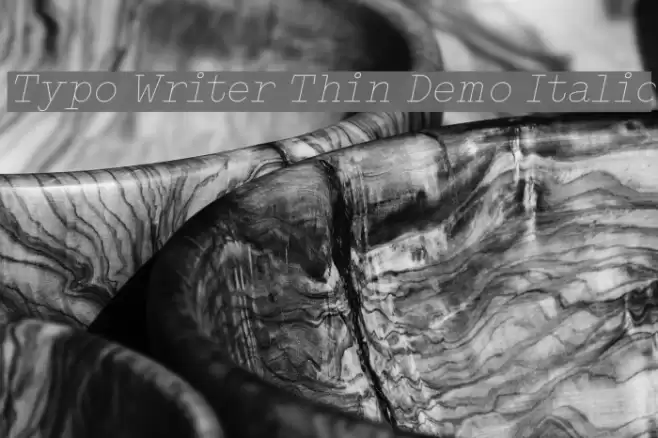 Typo Writer Thin Demo Italic Font examples