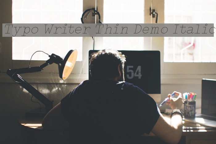 Typo Writer Thin Demo Italic Example 2