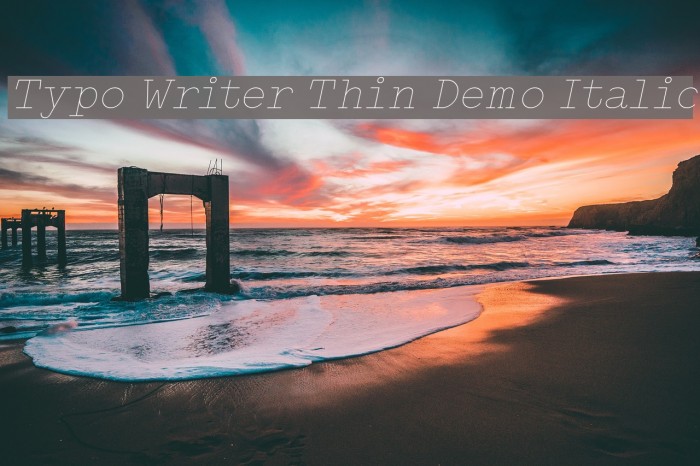 Typo Writer Thin Demo Italic Example 3