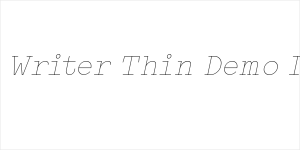 Typo Writer Thin Demo Italic Logo