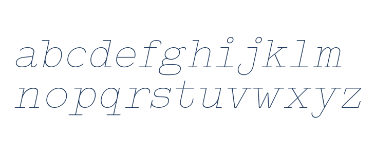 Typo Writer Thin Demo Italic Lowercase