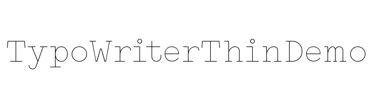 Typo Writer Thin Demo  नि: शुल्क फ़ॉन्ट्स डाउनलोड