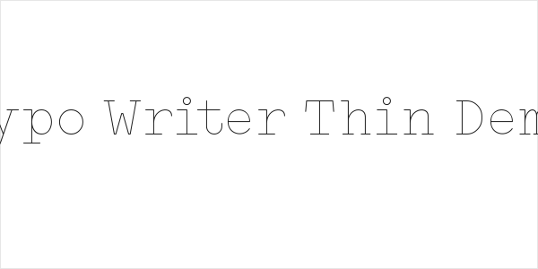 Typo Writer Thin Demo Logo