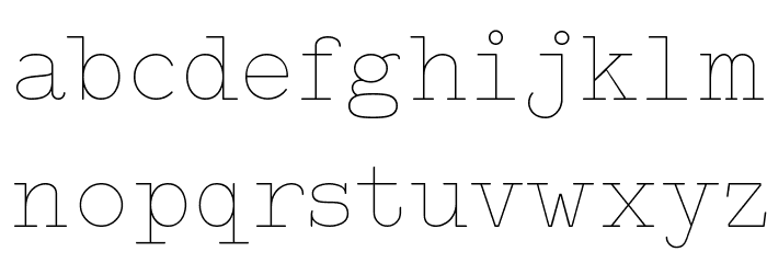 Typo Writer Thin Demo Font LOWERCASE