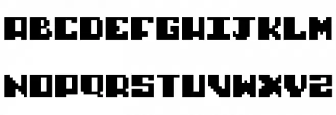 Typo pixel Regular Шрифта ВЕРХНИЙ