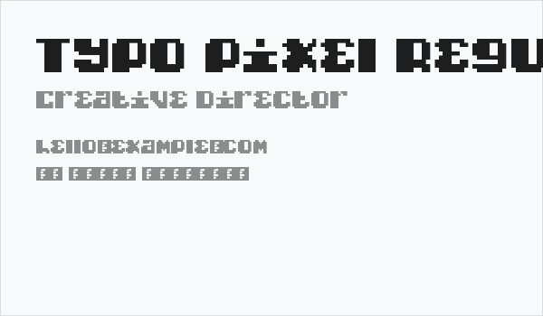 Typo pixel Regular Business Card