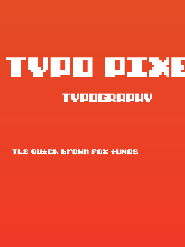 Typo pixel Regular Poster