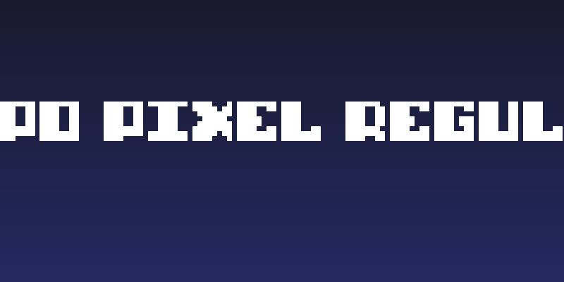 Typo pixel Regular Social Header