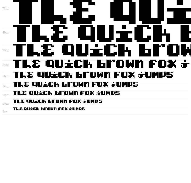 Typo pixel Regular Waterfall