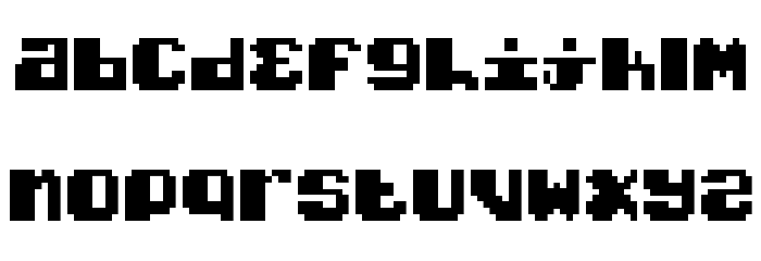 Typo pixel Regular Font LOWERCASE