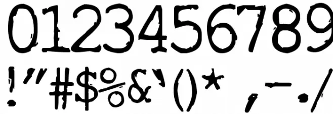 Typo Font OTHER CHARS