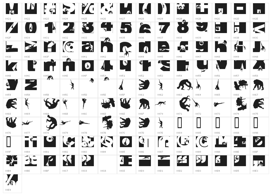 TypoApish Character Map