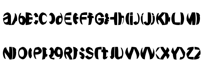 TypoDisturbances Schriftart Kleinbuchstaben