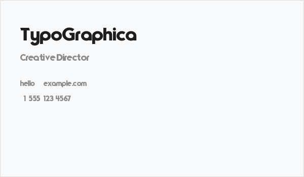 TypoGraphica Business Card