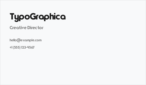 TypoGraphica Business Card