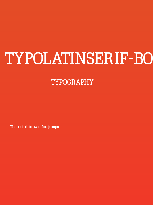 TypoLatinserif-Bold Poster