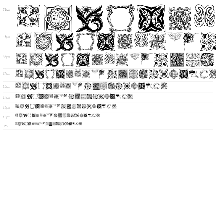 TypoOrnaments Waterfall