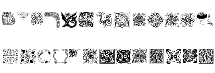 TypoOrnaments Font LOWERCASE