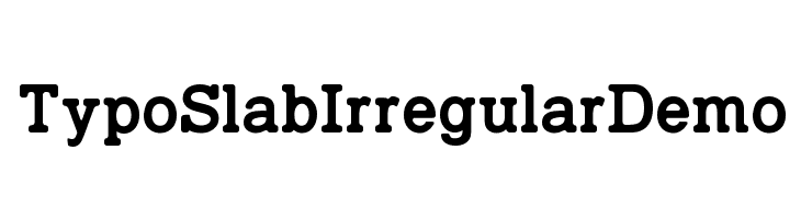 TypoSlab Irregular Demo Font