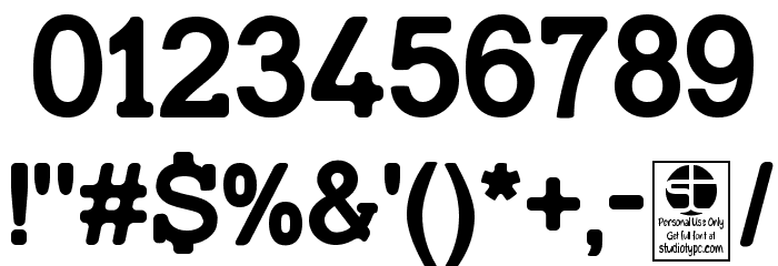 TypoSlab Irregular Demo Font OTHER CHARS