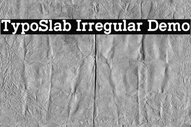TypoSlab Irregular Demo Fuentes examples