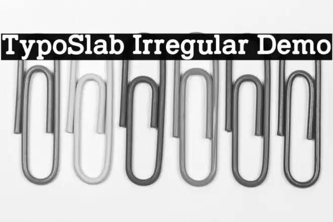 TypoSlab Irregular Demo Fuentes examples