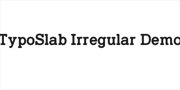 TypoSlab Irregular Demo Logo