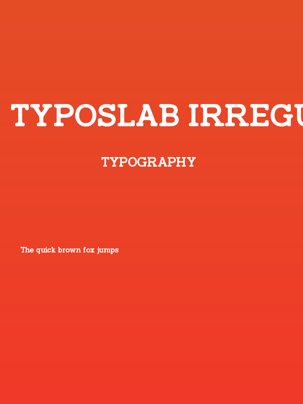 TypoSlab Irregular Demo Poster