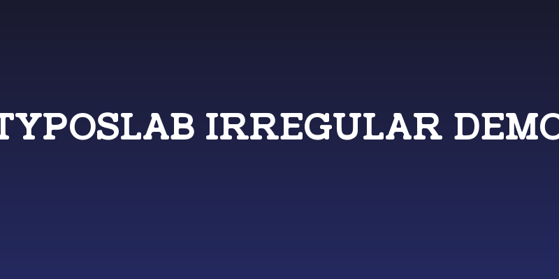 TypoSlab Irregular Demo Social Header