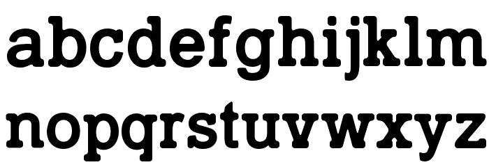 TypoSlab Irregular Demo Font LOWERCASE