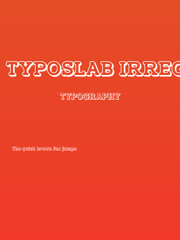TypoSlab Irregular Shadowed Demo Poster