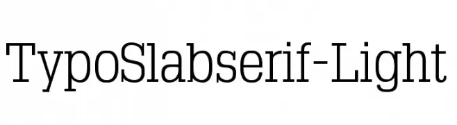TypoSlabserif-Light  les polices de caractères gratuit tlcharger