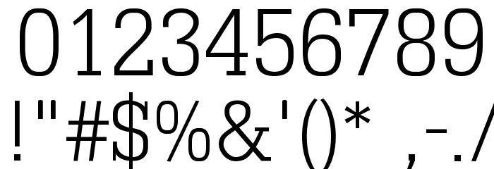 TypoSlabserif-Light Font OTHER CHARS