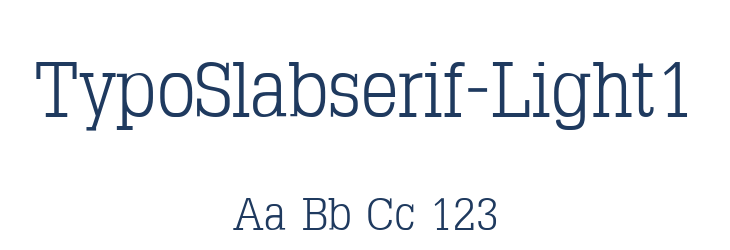 TypoSlabserif-Light1 Font Preview