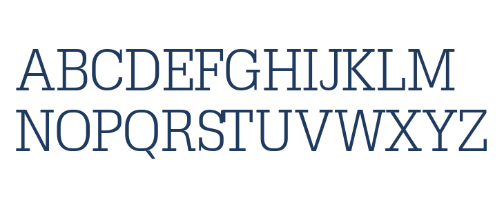 TypoSlabserif-Light1 Uppercase