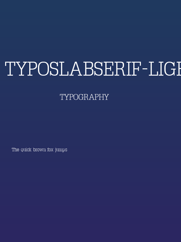 TypoSlabserif-Light1 Poster
