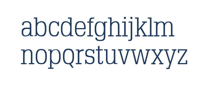 TypoSlabserif-Light1 Lowercase