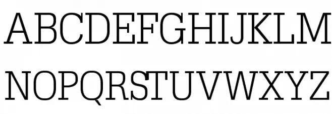 TypoSlabserif-Light Schriftart Groß