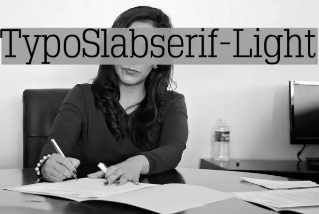 TypoSlabserif-Light Schriftart examples