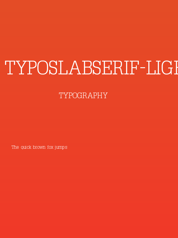 TypoSlabserif-Light Poster