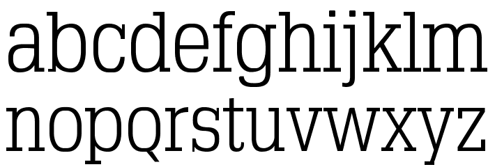 TypoSlabserif-Light Font LOWERCASE