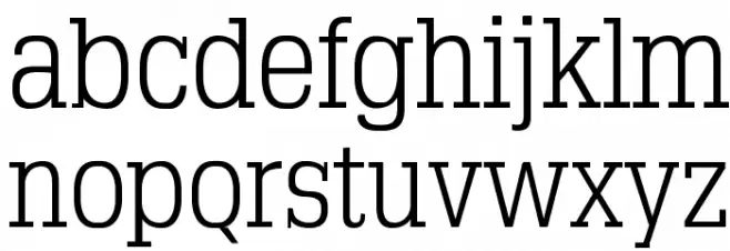 TypoSlabserif-Light Schriftart Kleinbuchstaben