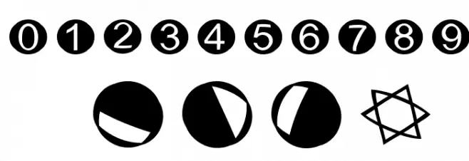 TypoSymbolsRound Fonte OUTROS PERSONAGENS