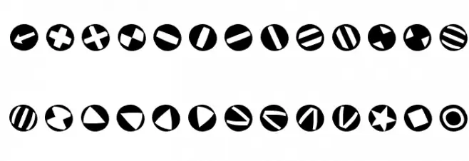 TypoSymbolsRound Шрифта ВЕРХНИЙ