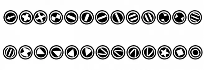 TypoSymbolsTwo Fuentes MAYÚSCULAS