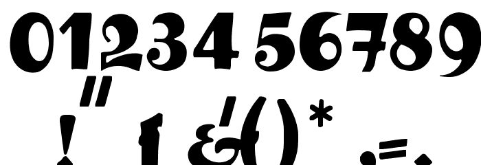 TypoasisBoldGothic Font OTHER CHARS