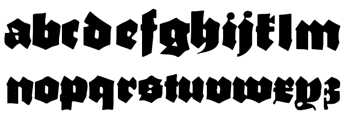 TypoasisBoldGothic Font LOWERCASE
