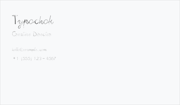 Typochok Business Card